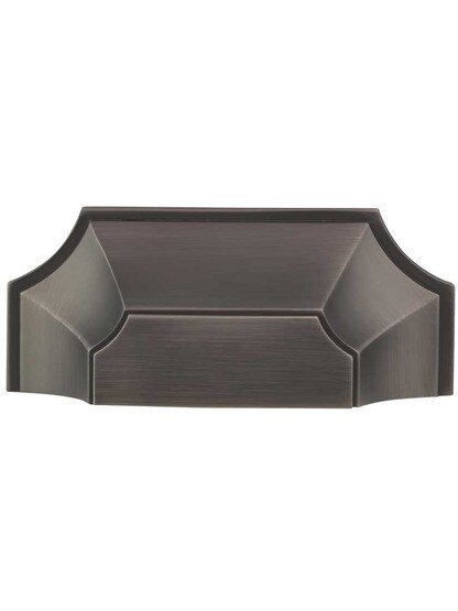 Empire Cup Pull - 3 inch Center-to-Center in Antique Nickel.